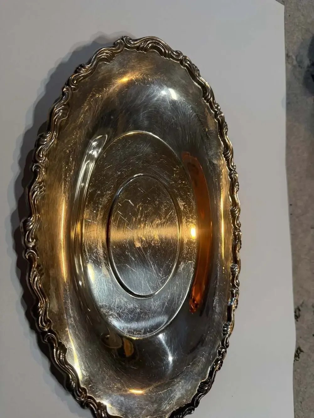 Vintage WMA Rogers Silver Plate Serving Dish 10.5” Oval - ,